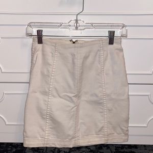 EUC Free People Modern Femme White Denim Skirt